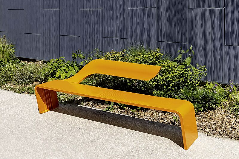 Sitzbank WAVE in RAL 1037 sonnengelb