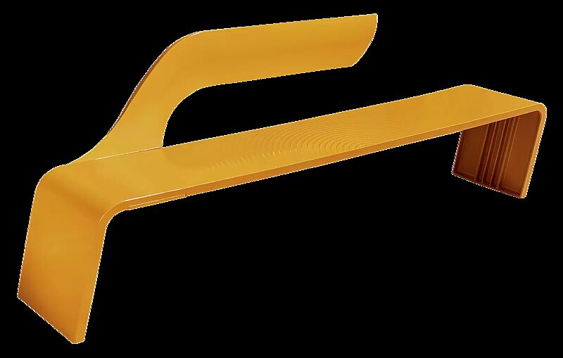 Sitzbank WAVE in RAL 1037 sonnengelb