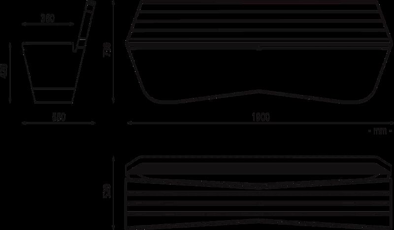 Sitzbank KARMA mit Rückenlehne