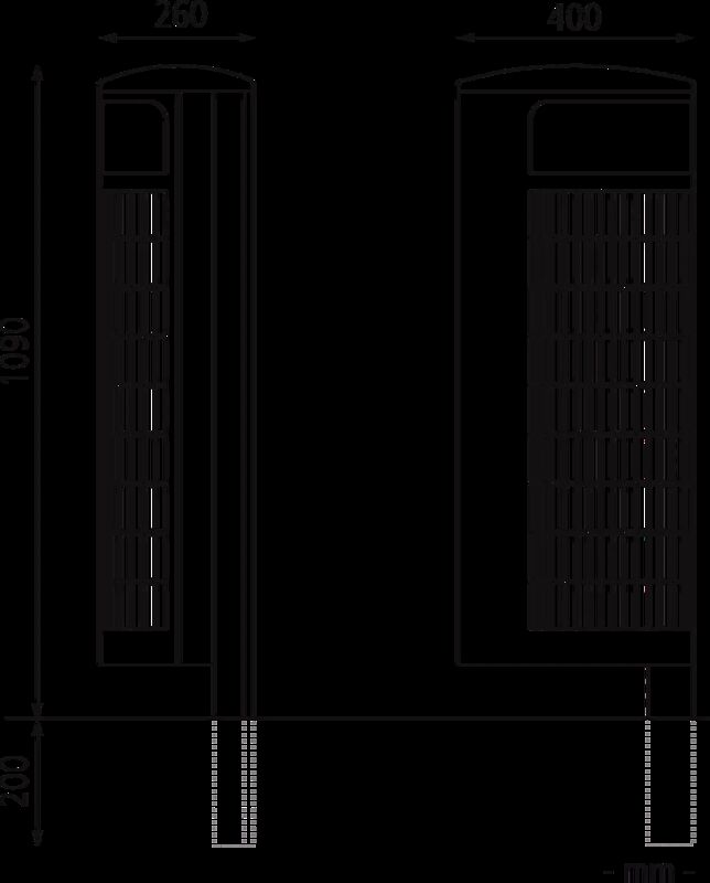 Abfallbehälter IMAWA aus Stahl