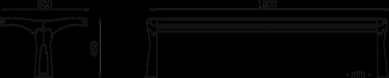 Sitzbank VESTA ohne Rückenlehne