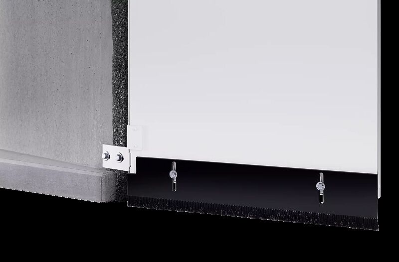 Detail: Bodenabschlussblech, einstellbar