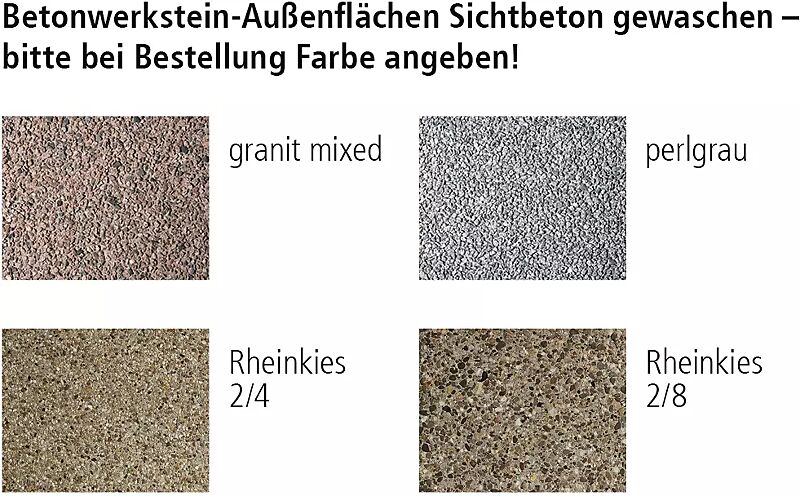 Fahrradgarage ARLINGTON Betonkorpus gewaschen, Türblatt Stahl glatt