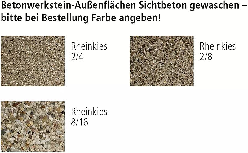 Müllbehälter-Doppelschrank KENORA Sichtbeton gewaschen, Türblatt Stahl Trapezprofil