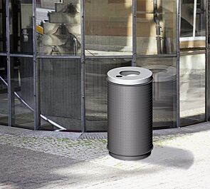 Abfallbehälter RUNCORN, 50 Liter, mit Ascher
