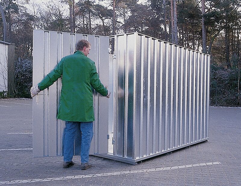 Materialcontainer BOSVILLE, Montagebeispiel