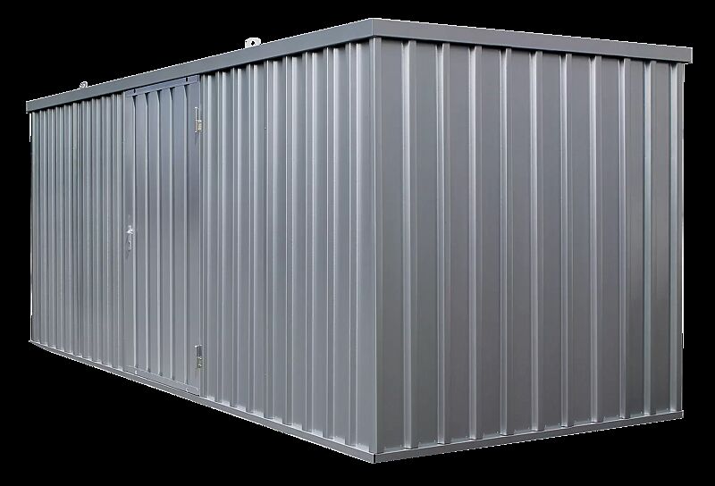 Materialcontainer BOSVILLE, Modell 5, feuerverzinkt, ohne Boden, Einflügeltür an Längsseite