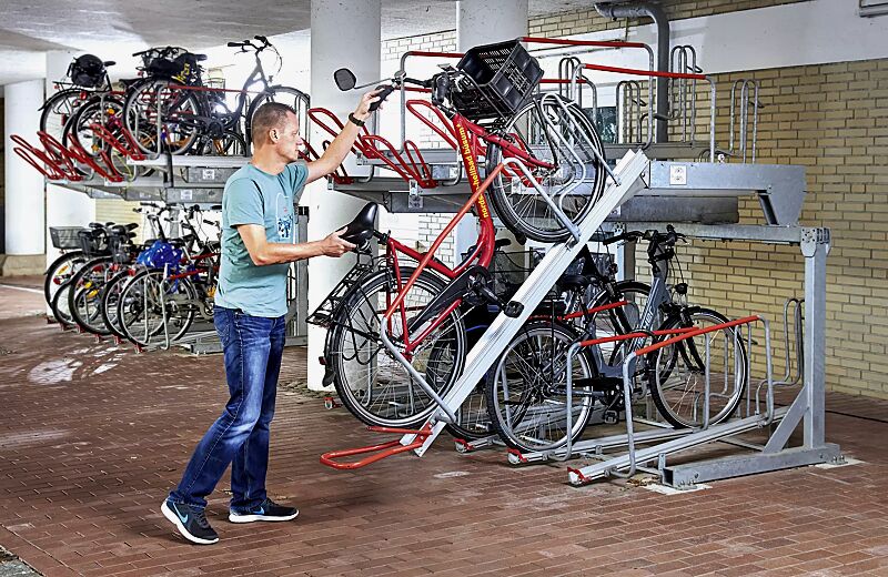 Doppelstock-Fahrradparksystem FLEXHUB