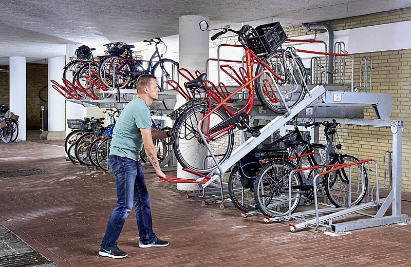 Doppelstock-Fahrradparksystem FLEXHUB
