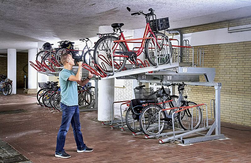 Doppelstock-Fahrradparksystem FLEXHUB