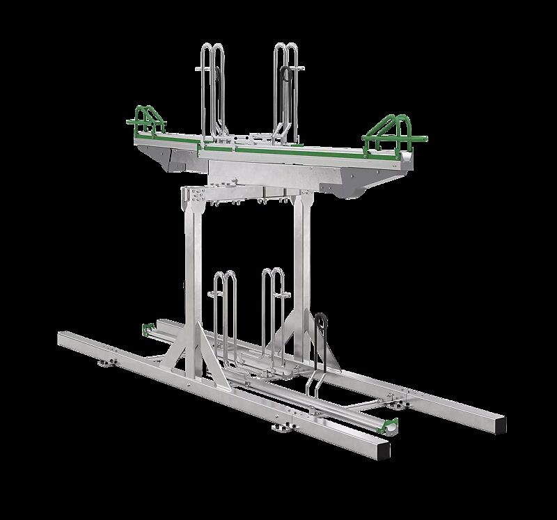 Doppelstock-Fahrradparksystem FLEXHUB PREMIUM, doppelseitig, 4 Stellplätze