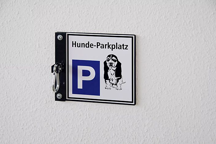 Hunde-Parkplatz BEAGLE zur Wandbefestigung, in RAL 7016 anthrazitgrau