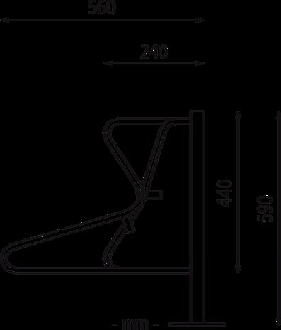 Fahrradständer SALVADOR Seitenansicht, z. A.