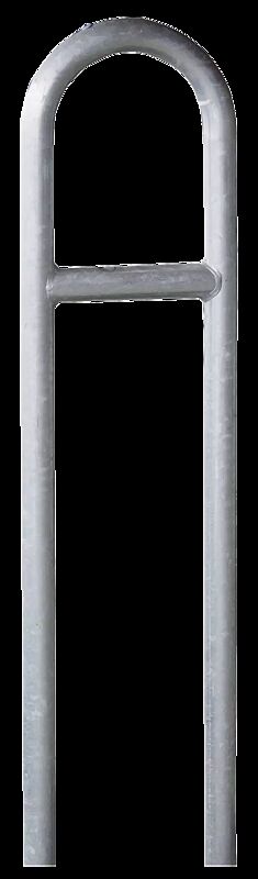Anlehnbügel LIVORNO mit Quersteg, zum Einbetonieren, feuerverzinkt