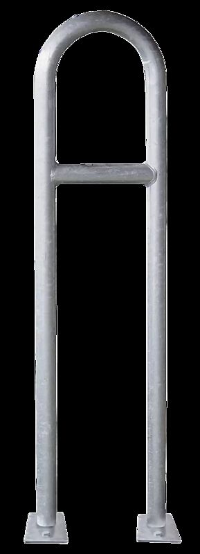 Anlehnbügel LIVORNO mit Quersteg, zum Aufdübeln, feuerverzinkt