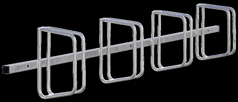 Reihenfahrradständer TRENTON, zur Wandbefestigung, 4 Stellplätze