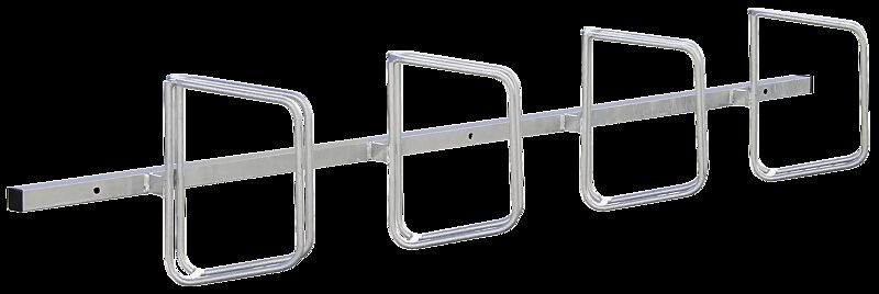 Reihenfahrradständer TRENTON, zur Wandbefestigung, 4 Stellplätze