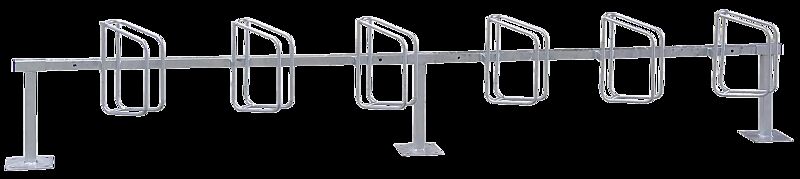 Reihenfahrradständer TRENTON, zum Aufdübeln, 6 Stellplätze