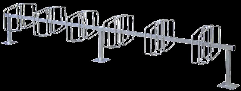 Reihenfahrradständer TRENTON, doppelseitig, zum Aufdübeln, 12 Stellplätze