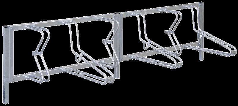 Fahrradständer SALVADOR, zum Aufdübeln, 6 Stellplätze