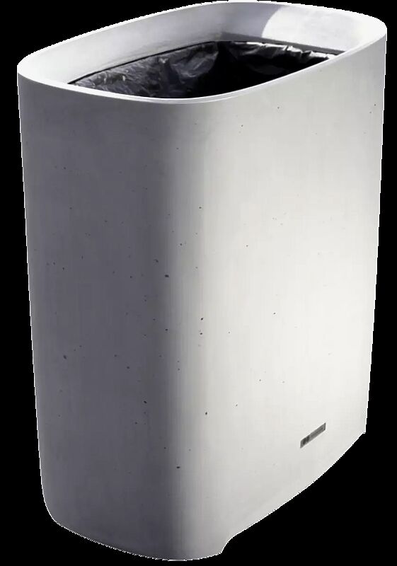 Abfallbehälter BETTER mit Abfallsackhalterung, in hellgrau