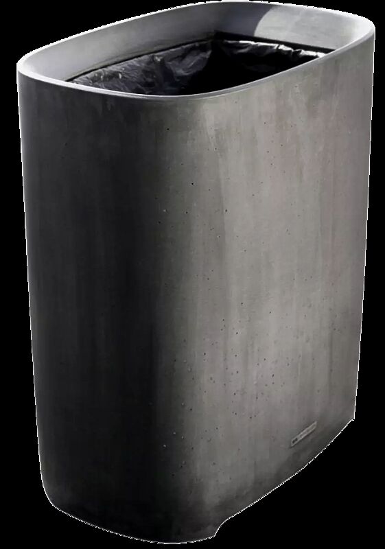 Abfallbehälter BETTER mit Abfallsackhalterung, in dunkelgrau