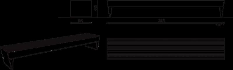 Sitzbank BLOCQ ohne Rückenlehne, bicolour