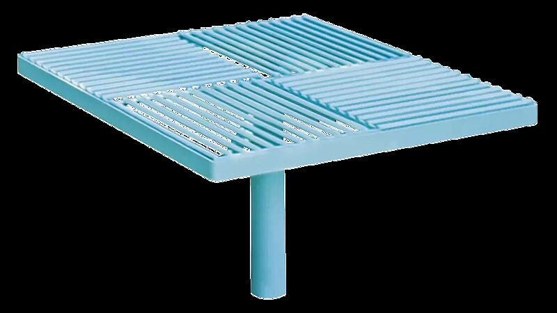 Sitz PIXEL CITÉ, 4 Segmente, Stahlteile in RAL 5024 pastellblau