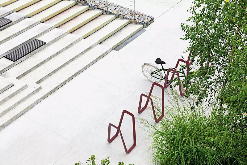 Anlehnbügel ELK in RAL 3003 rubinrot