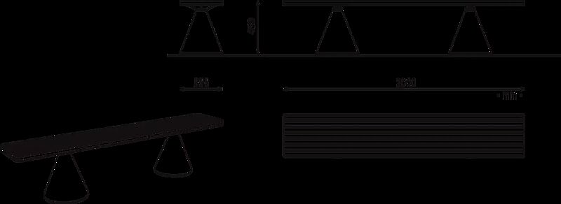 Sitzbank CONICS ohne Rückenlehne