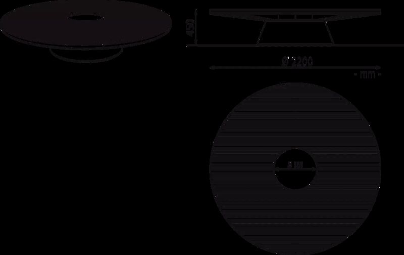 Sitzelement CONICS ohne Rückenlehne, inkl. Pflanzeinfassung Ø 555 mm