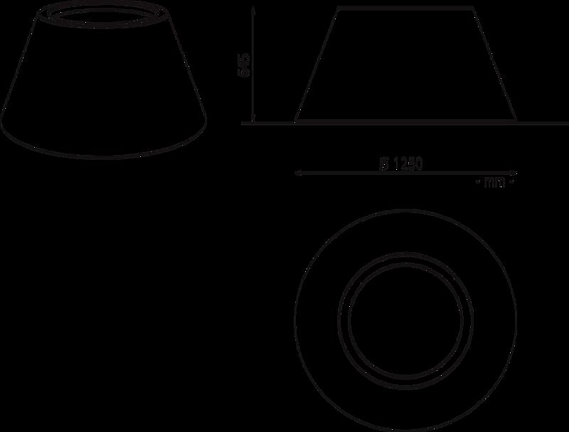 Pflanzbehälter CONICS aus Beton, Ø 760 mm