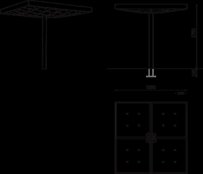 Meeting-Point PIN GREEN vorger. für Dachbegrünung, mit LED-Beleuchtung
