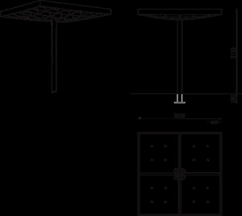 Meeting-Point PIN GREEN vorger. für Dachbegrünung, mit LED-Beleuchtung