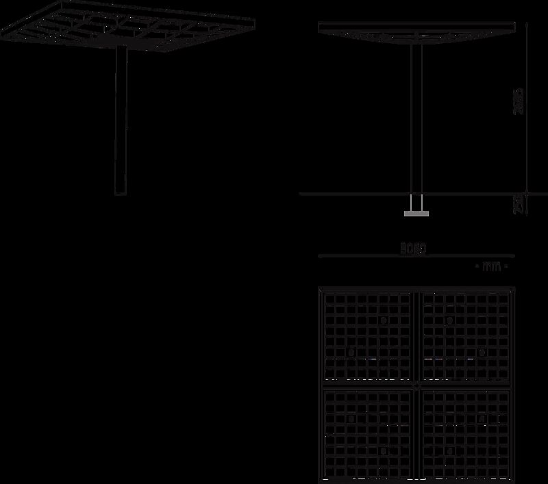 Meeting-Point PIN PV Dacheindeckung Photovoltaikpaneele, mit LED