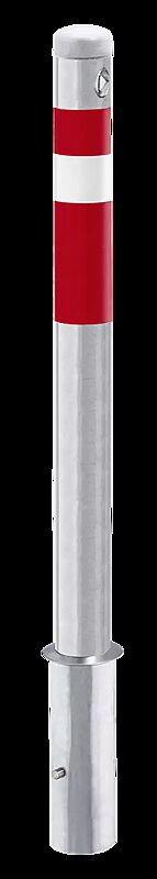 Sperrpfosten RUBI herausnehmbar aus Bodenhülse, Dreikantschloss