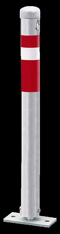 Sperrpfosten RUBI zum Aufdübeln, kippbar, Dreikantschloss