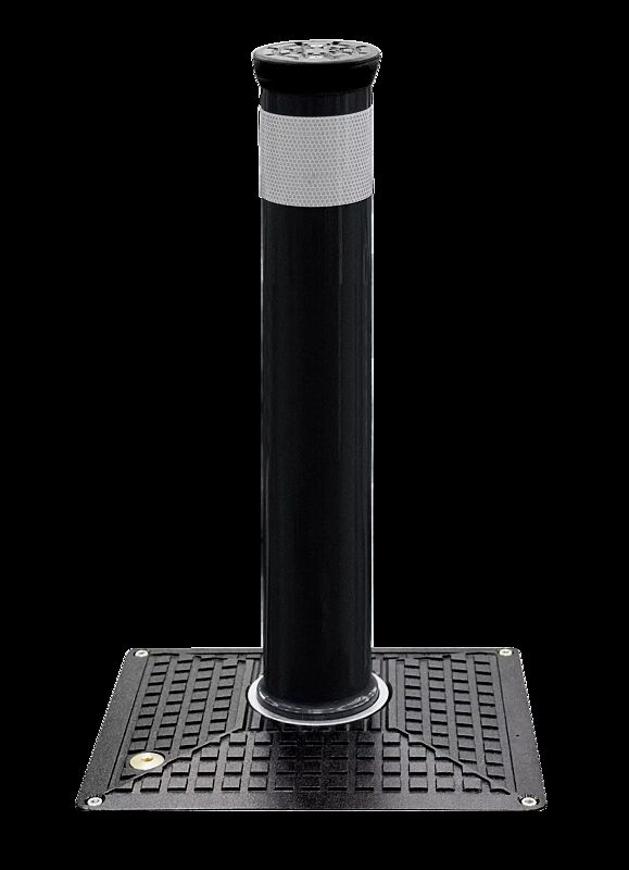 Poller NYONS, Ø 100 x 800 mm, in RAL 7016 anthrazitgrau