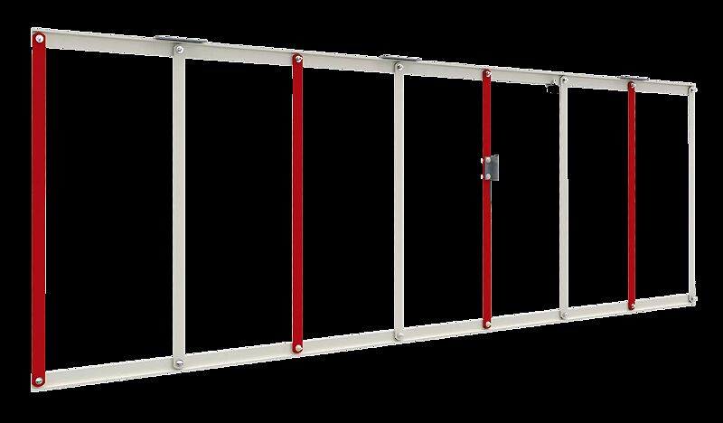 Schrankengittermodul mit Übersteigschutz, Länge 1720 mm