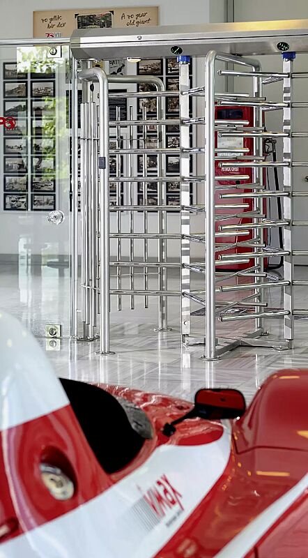 Drehkreuz TINOS, Doppel-Drehkreuz aus Edelstahl