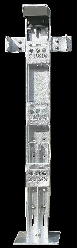 Mülltonensäule FIXOUT, feuerverzinkt, zum Aufdübeln, für Mülltonnen 120 bis 240 L