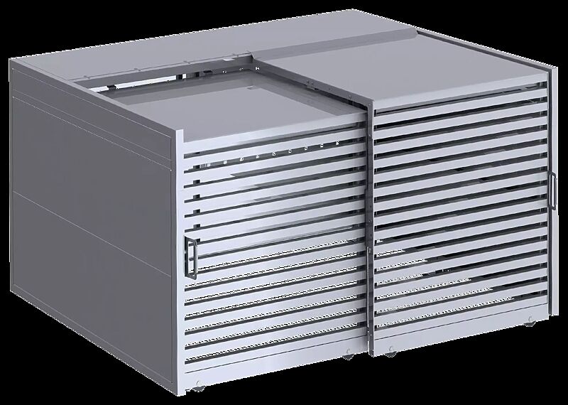 Fahrradgarage STYLEOUT® BIKE L, Rück-, Seitenwände und Schiebetüren in RAL 7035 lichtgrau