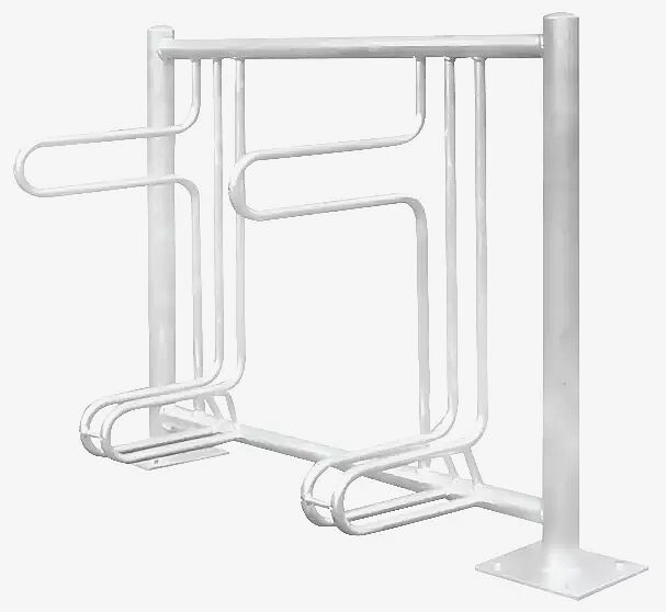 Fahrradständer ADELAIDE einseitig, zum Aufdübeln, 2 Stellplätze, Edelstahl