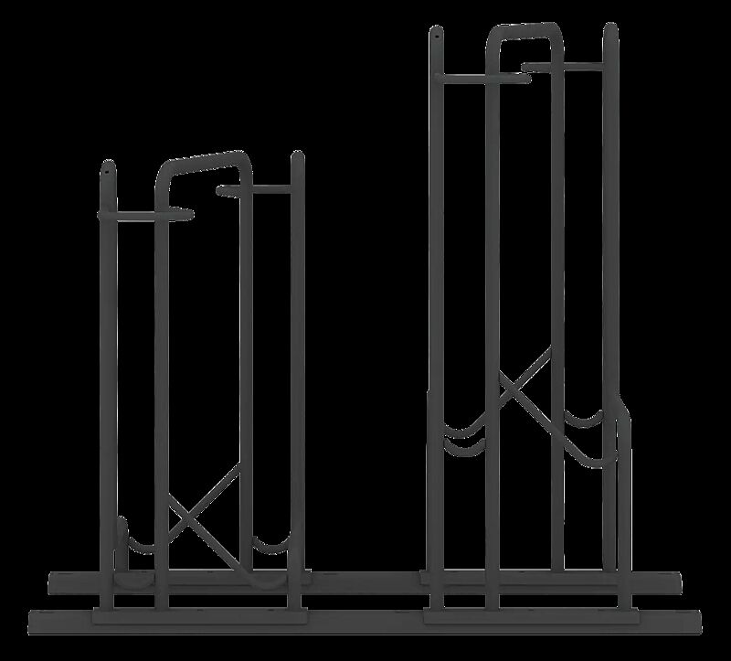 Fahrradparker TACOMA doppelseitig 90°, tief / hoch, zum Aufdübeln bei +/- 0 mm, 2 Stellplätze, in RAL 7016 anthrazitgrau