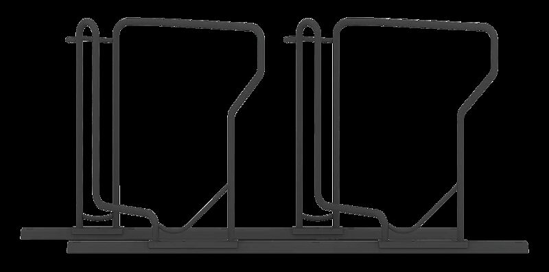 Fahrradparker TACOMA einseitig 45°, tief, zum Aufdübeln bei +/- 0 mm, 1 Stellplatz, in RAL 7016 anthrazitgrau