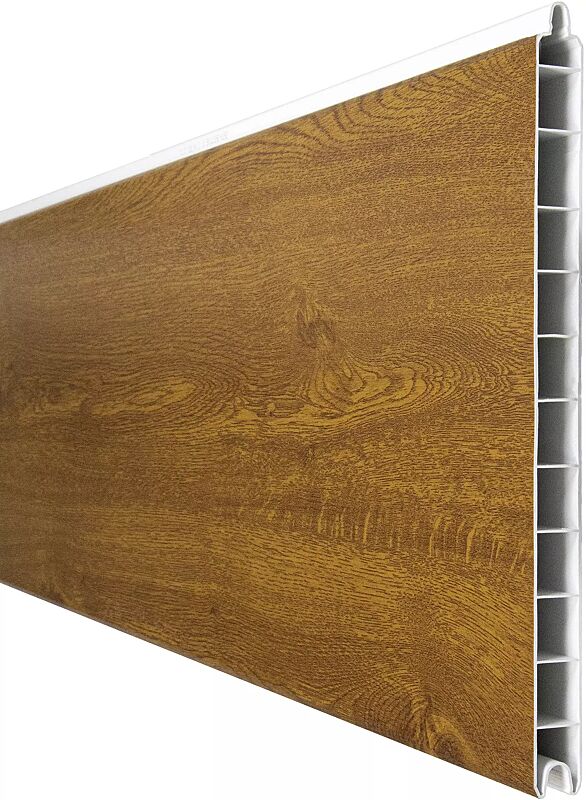 Wandelement foliert in golden oak