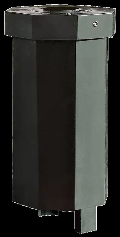 Abfallbehälter HAMBURG, aus Stahl- mit Ungeziefer-Bekämpfungs-Einrichtung, in RAL 7016 anthrazitgrau