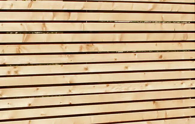 Wandelement, mit Holzbelattung Lärche, waagerecht