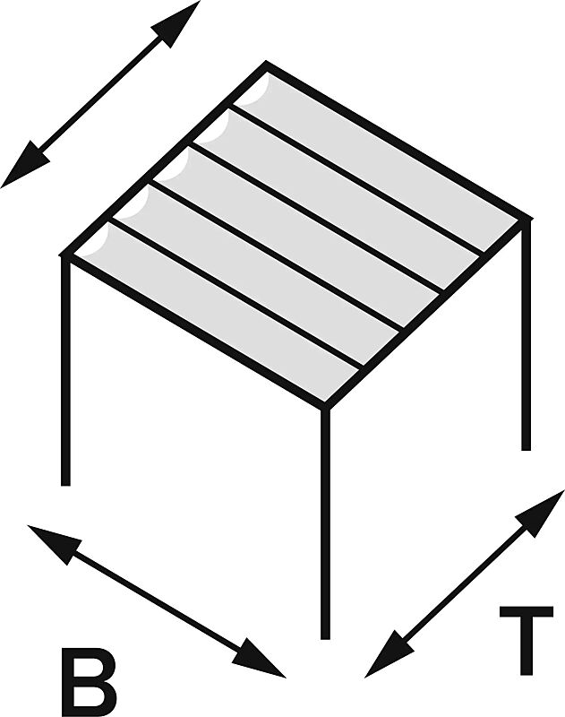 Pergola PESARO 5000 x 5000 mm, Tuch: lichtdurchlässiges Netztuch
