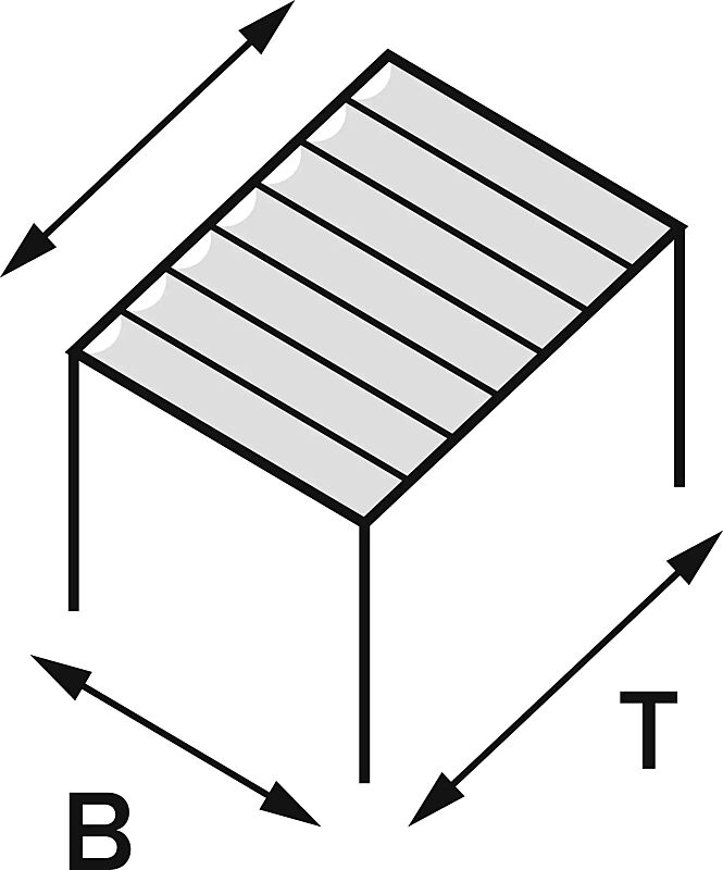 Pergola PESARO 3000 x 5000 mm, Tuch: lichtdurchlässiges Netztuch